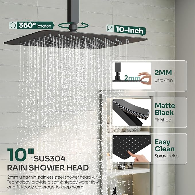 Ceiling Mount Shower Faucet Set, High-Pressure Showerheads Set - Image 3
