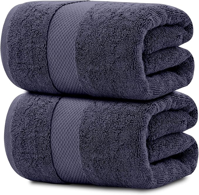 White Classic Luxury Soft Navy Bath Sheet Towels by WhiteClassic