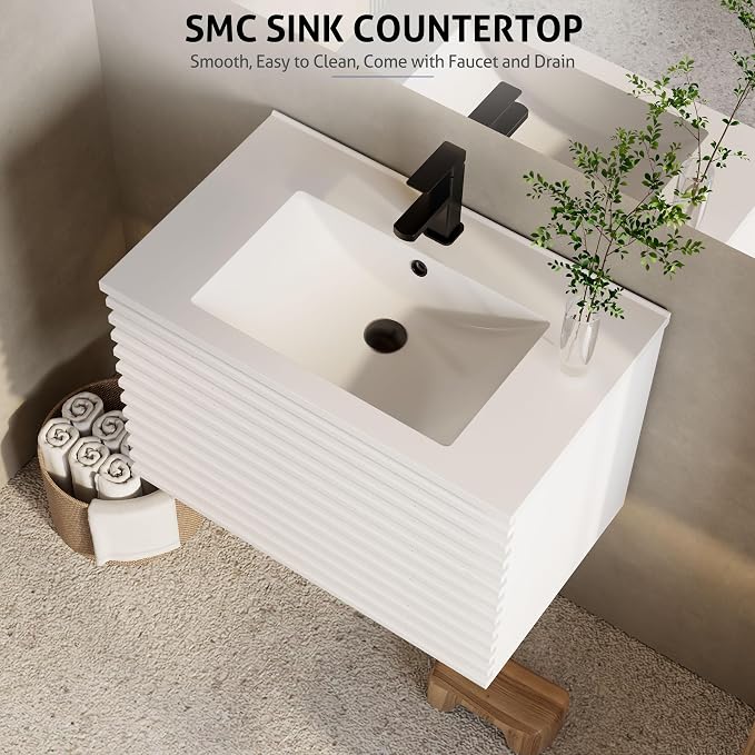 eclife 30" Floating Bathroom Vanity - Image 6