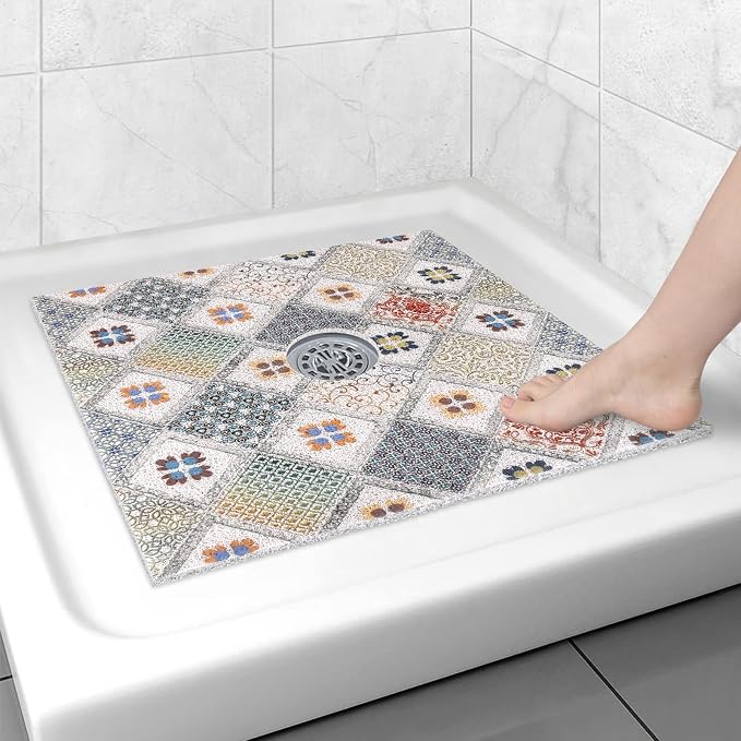 Square Shower Mat Non Slip: 24x24 Inch Shower Floor Mat by Unknown