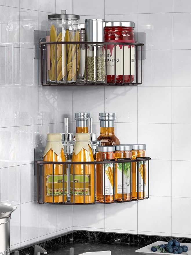 SMARTAKE 2-Pack Corner Shower Caddy Deep Basket Design, SUS304 Stainless Steel - Image 6