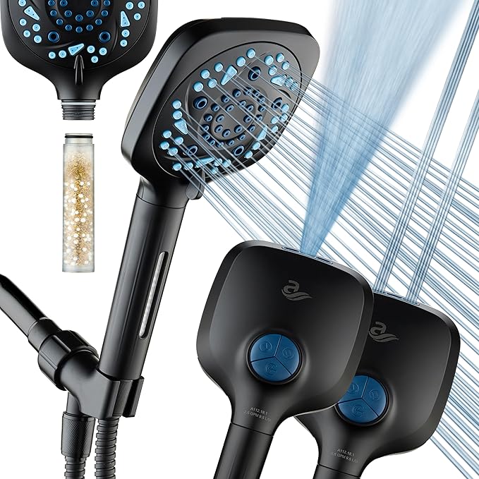 AquaCare High Pressure 10 Spray Mode Filtered Showerhead by AquaCare