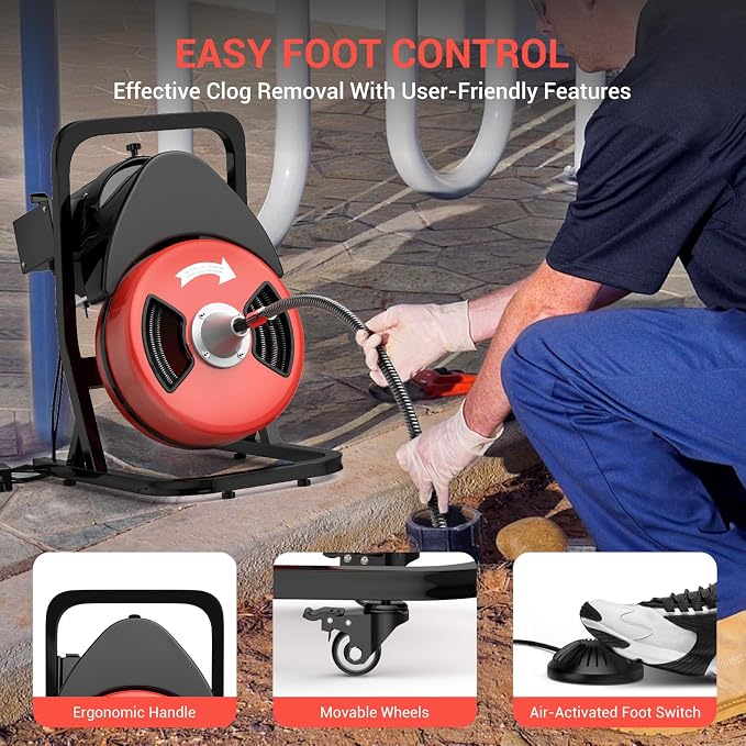 50FTx1/2 Inch Drain Cleaner Machine - Image 5