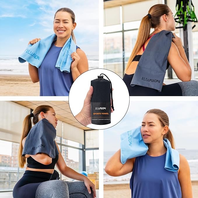 illusion Small Microfiber Gym Towels - Image 6