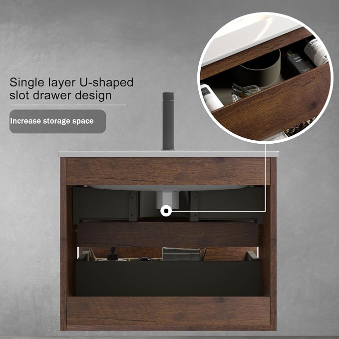 Wall Mounted Floating Bathroom Vanity - Image 6