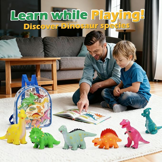 Dinosaur Bath Toys for Toddler Kids: No Hole Mold Free Bathtub Toys - Image 7