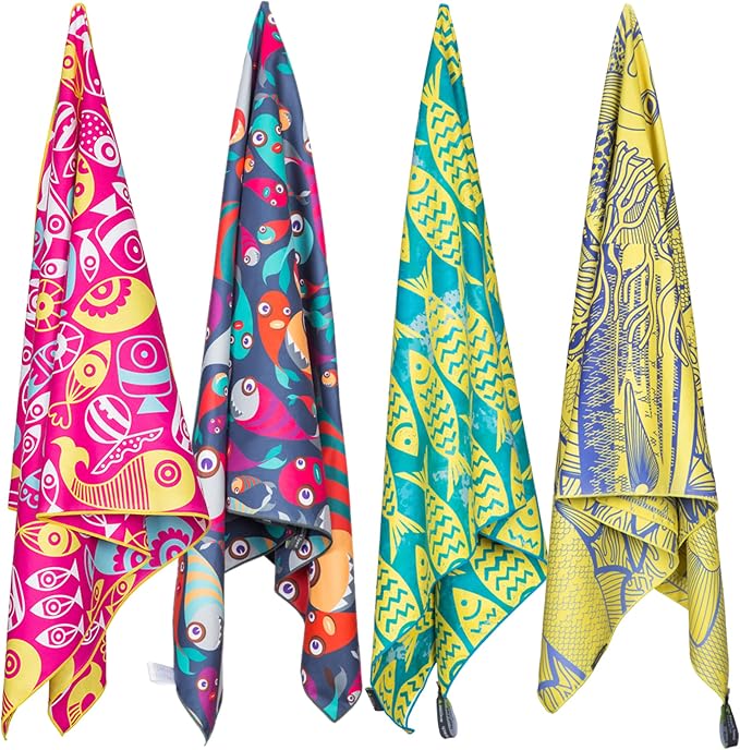 4Monster Microfiber Beach Towel Quick Dry, Super Absorbent Lightweight Travel - Image 2