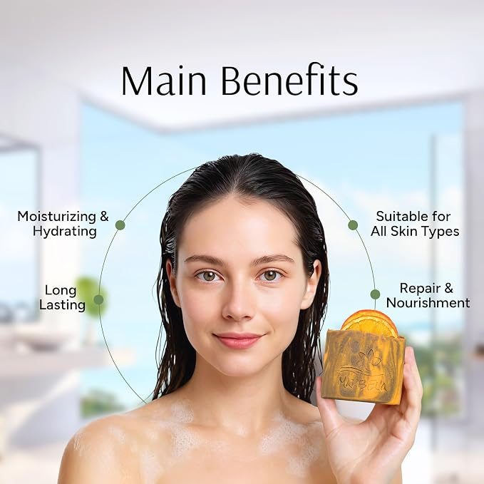 Marbela Cosmetics Orange Ginger Handmade Soap Bar - Image 3