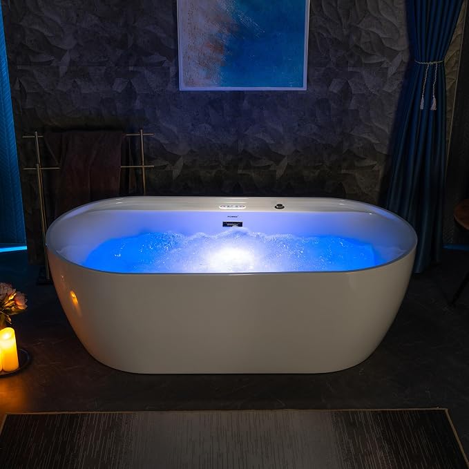 WOODBRIDGE 72" x 35-3/8" Whirlpool and Air Bath Heated Soaking Combination Tub - Image 20