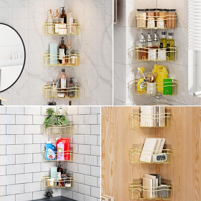 Gold corner shower caddies - Image 7