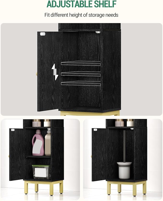 Bathroom Storage Cabinet, Small Corner Floor Cabinet - Image 6