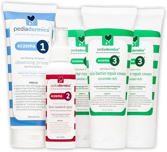 Easy as 1-2-3 Eczema Management System, Eczema1 Ultra-Gentle Cleansing Primer by Pediadermics2025