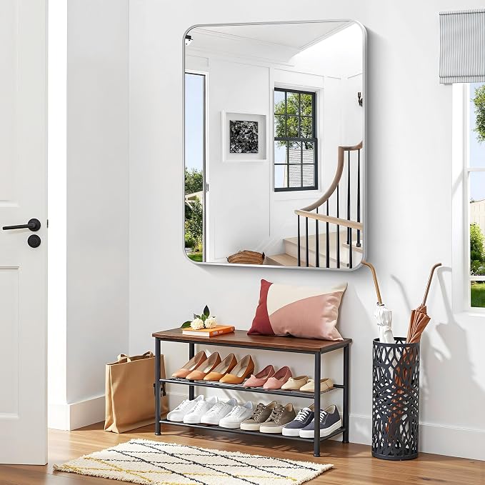 Silver Bathroom Mirror, 36x48 inch Wall Mirror - Image 5