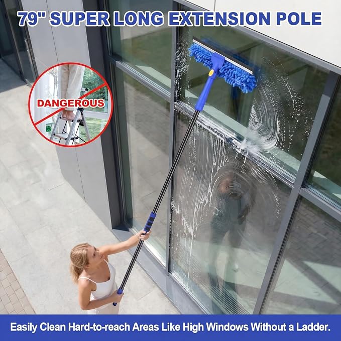 Wontolf 79'' Window Squeegee Cleaner Tool - Image 2