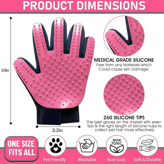 Upgrade Pet Grooming Gloves, Grooming Gloves - Image 2