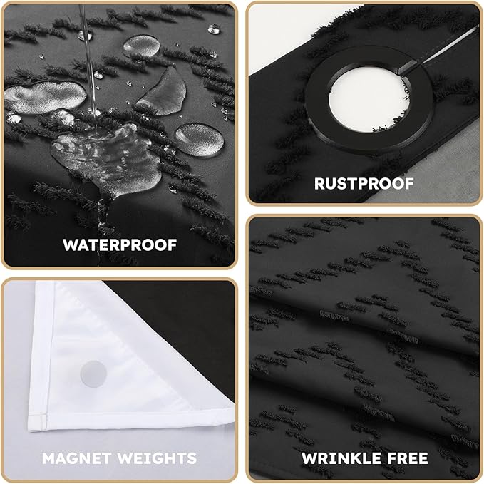 No Hook Shower Curtain and Liner Set - Image 6