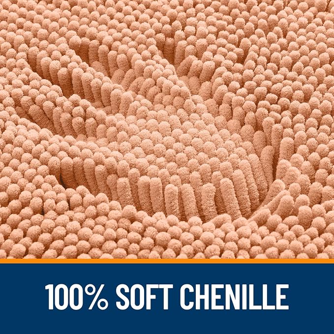 OLANLY Bathroom Rugs 30x20, Extra Soft Absorbent Chenille Bath Rugs, Rubber - Image 3