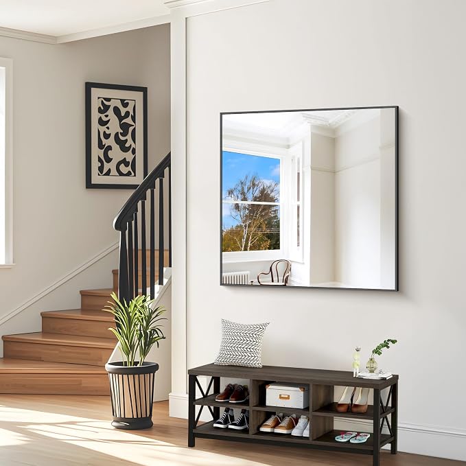 BONEWEI Bathroom Mirror, 48x48 inch Large Wall Mirror - Image 5