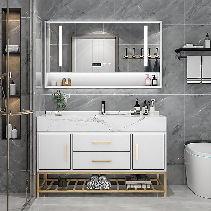 Modern 47" Bathroom Vanity by Genpai