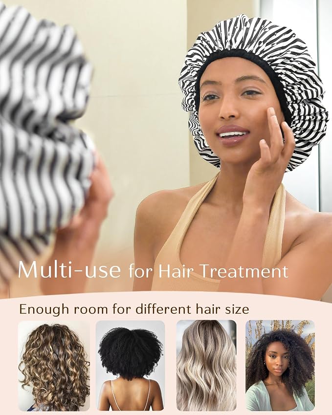 Yanibest Shower Cap Reusable Waterproof - Image 2