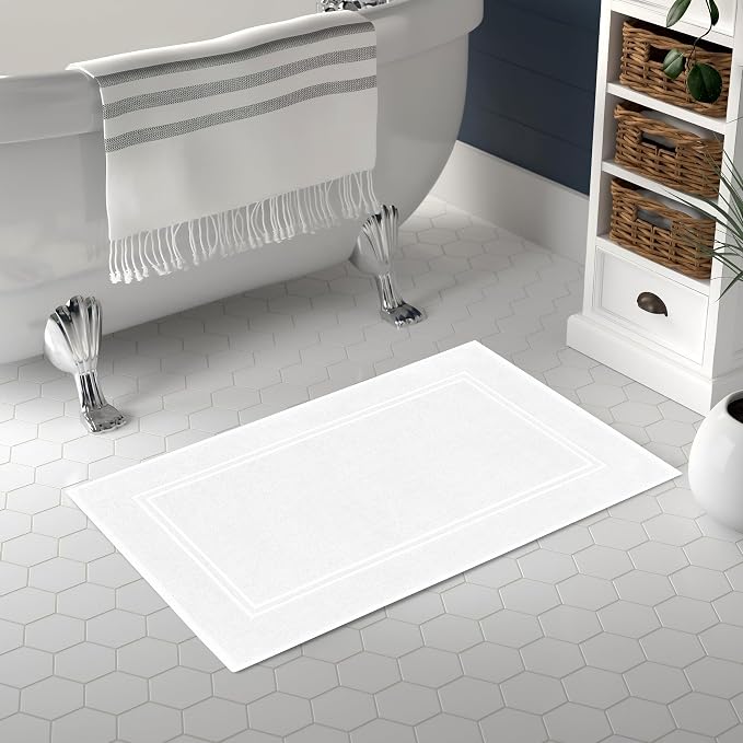 Tens Towels Pack of 2 Bath Mats 100% Cotton, 20 x 32 Inches, Super Absorbent - Image 2