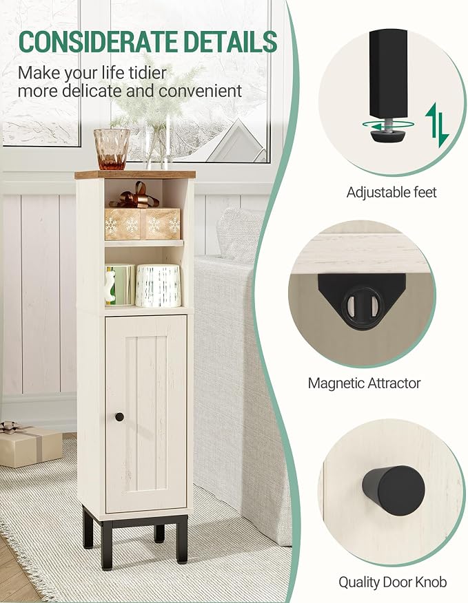 Bathroom Storage Cabinet, Corner Floor Cabinet - Image 8