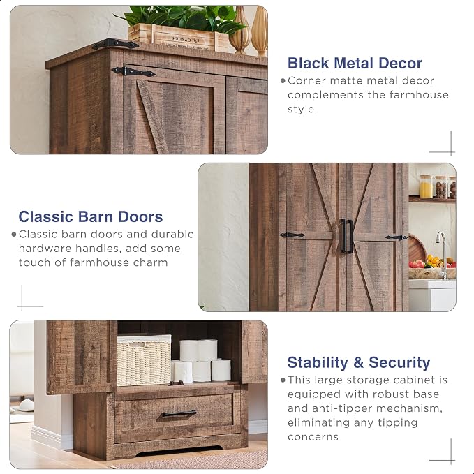 Farmhouse Kitchen Pantry Cabinet - Image 4