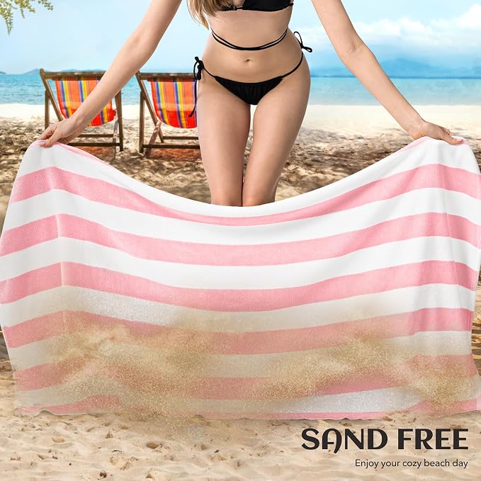 Touchat Beach Towel Oversized, Super Absorbent Sand Free Thick Microfiber Beach - Image 11