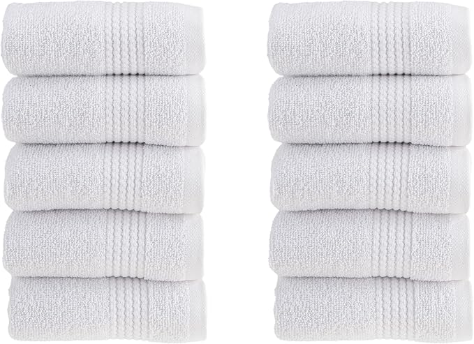 HALLEY Turkish Cotton Towels Washcloths Super Soft Highly Absorbent 100% Cotton by HALLEY-TurkishCottonTowels