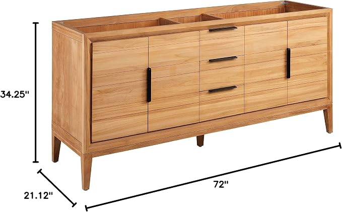 Signature Hardware 482482 Aliso 72" Double Vanity Cabinet Only - Image 2