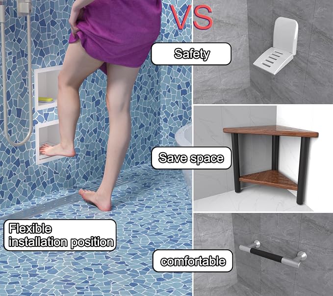 Recessed Wall Soap Holder，Foot Rest - Image 4