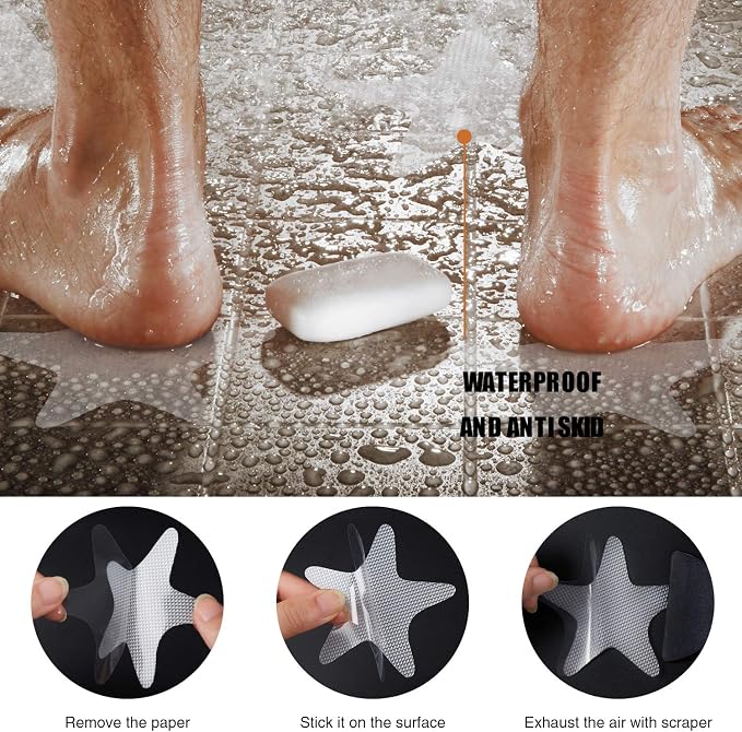 Anti Slip Shower Stickers 24 PCS Safety Bathtub Strips Adhesive Decals - Image 5
