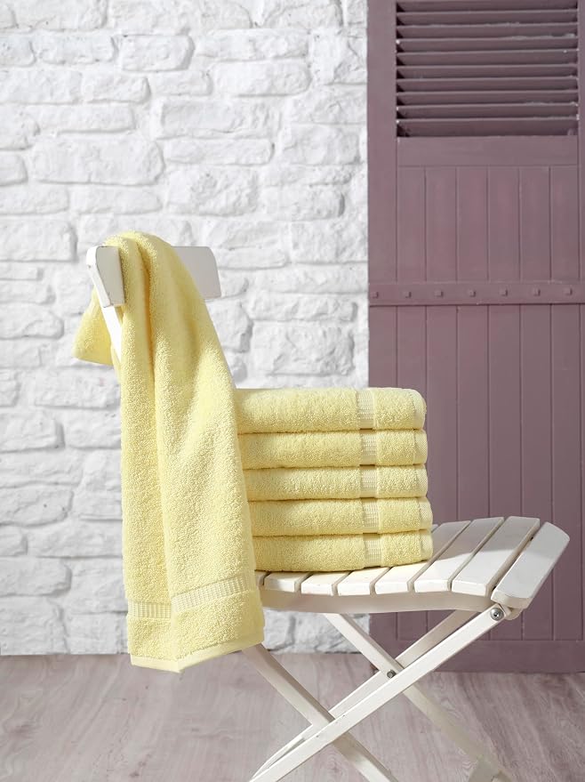SALBAKOS 100% Turkish Cotton Hand Towel Set of 6 16x30 inch | Heirloom Quality - Image 3