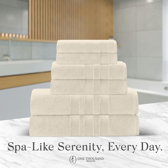 Premium Staple Cotton Bathroom Towel Set - Image 6