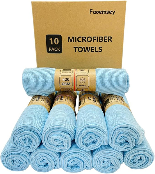 Microfiber Towels, 420GSM Edgeless, Soft Absorbent, Professional Polishing by Unknown