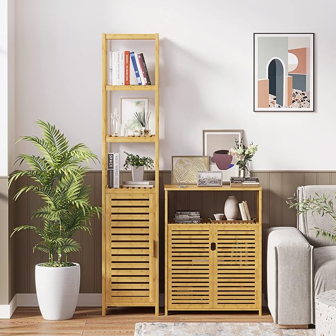 VIAGDO Storage Tall Slim Cabinet - Image 9