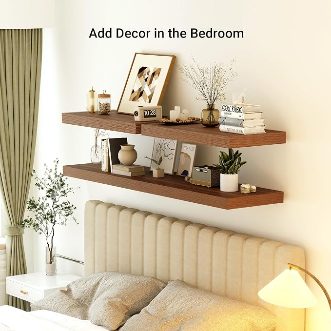 Heimlove 12" Deep Floating Shelves, 36 x 12 Inch Wall Mounted Long Floating - Image 6