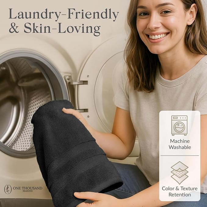 Premium Staple Cotton Bathroom Towel Set - Image 8