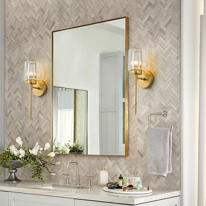 Single Gold Wall Sconce, Modern Vanity Lighting Fixture - Image 2