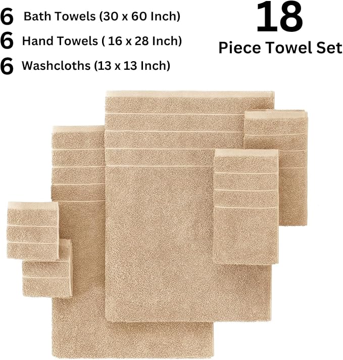 Casa Platino 100% Mercerized Cotton Bathroom Towel Set - Image 4