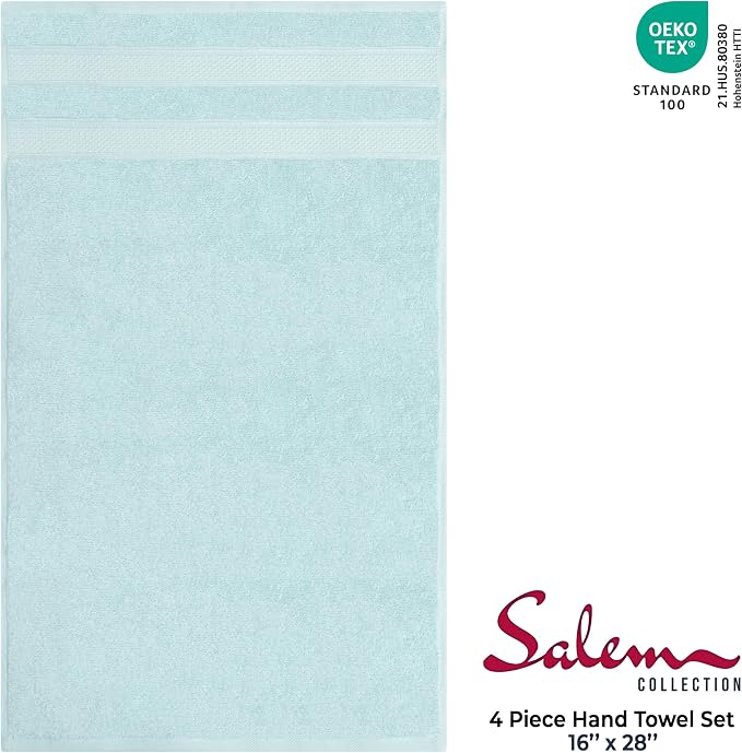 American Soft Linen Salem 100% Cotton Turkish 4 Piece Hand Towels - Image 4
