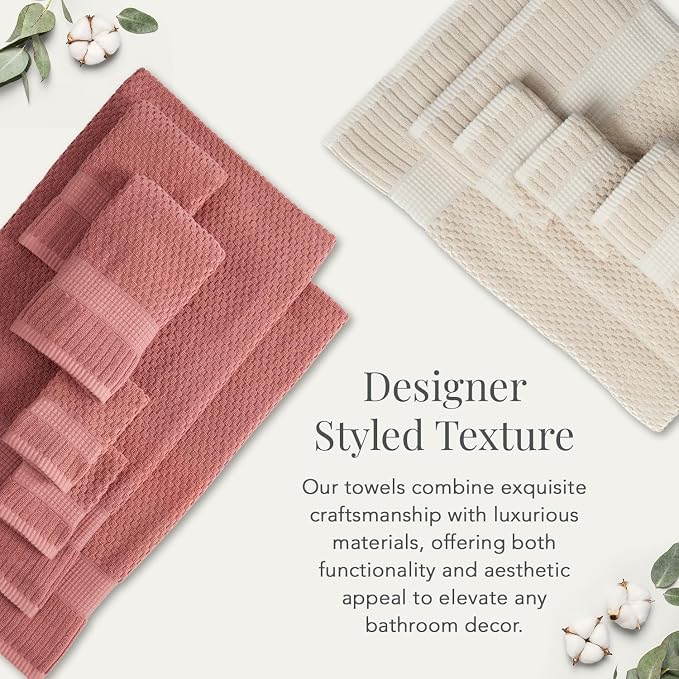 NY Loft 100% Cotton Towel Set 6 Piece Towel Set | Super Soft & Absorbent - Image 5