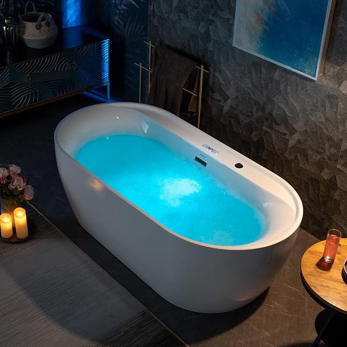 WOODBRIDGE 72" x 35-3/8" Whirlpool and Air Bath Heated Soaking Combination Tub - Image 19