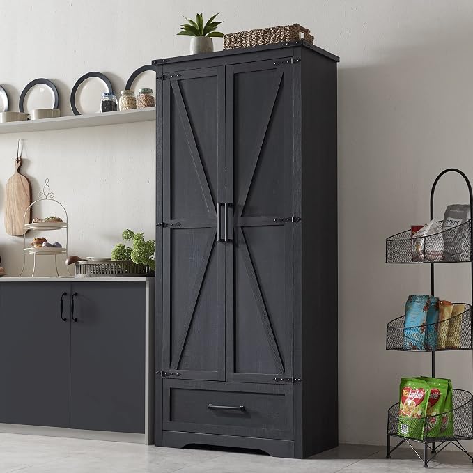 Farmhouse Kitchen Pantry Cabinet by JXQLINGMUFurniture