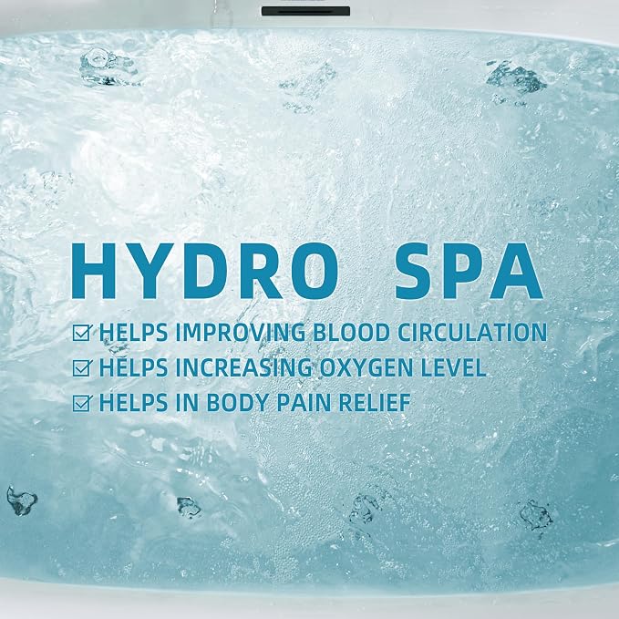 WOODBRIDGE 72" x 35-3/8" Whirlpool and Air Bath Heated Soaking Combination Tub - Image 11