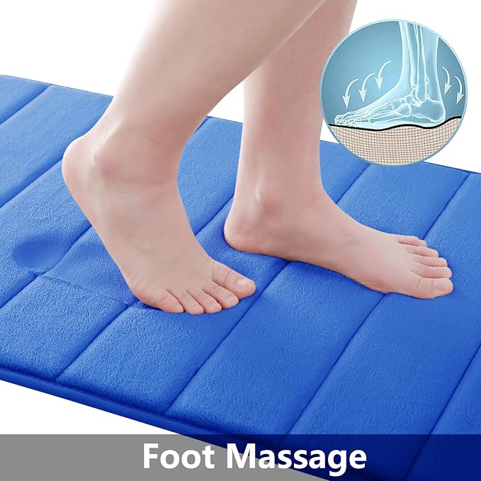 Buganda Memory Foam Bath Mat, Ultra Soft and Non-Slip Bathroom Rugs, Water - Image 3