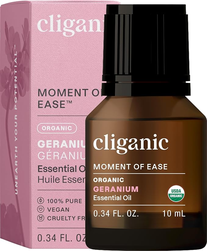 Cliganic Organic Geranium Essential Oil, 100% Pure Natural by Cliganic