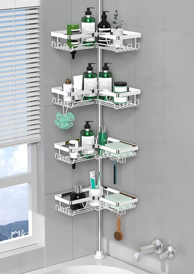 Corner Shower Caddy Tension Pole by DAOYA