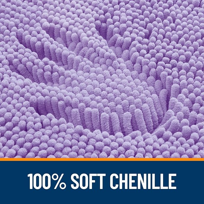 OLANLY Bathroom Rugs Sets 2 Piece, Soft Absorbent Chenille Bath Mats and - Image 2