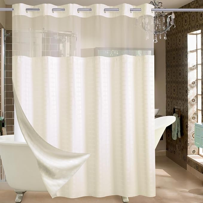 Conbo Mio Extra Wide No Hook Shower Curtain by ConboMio